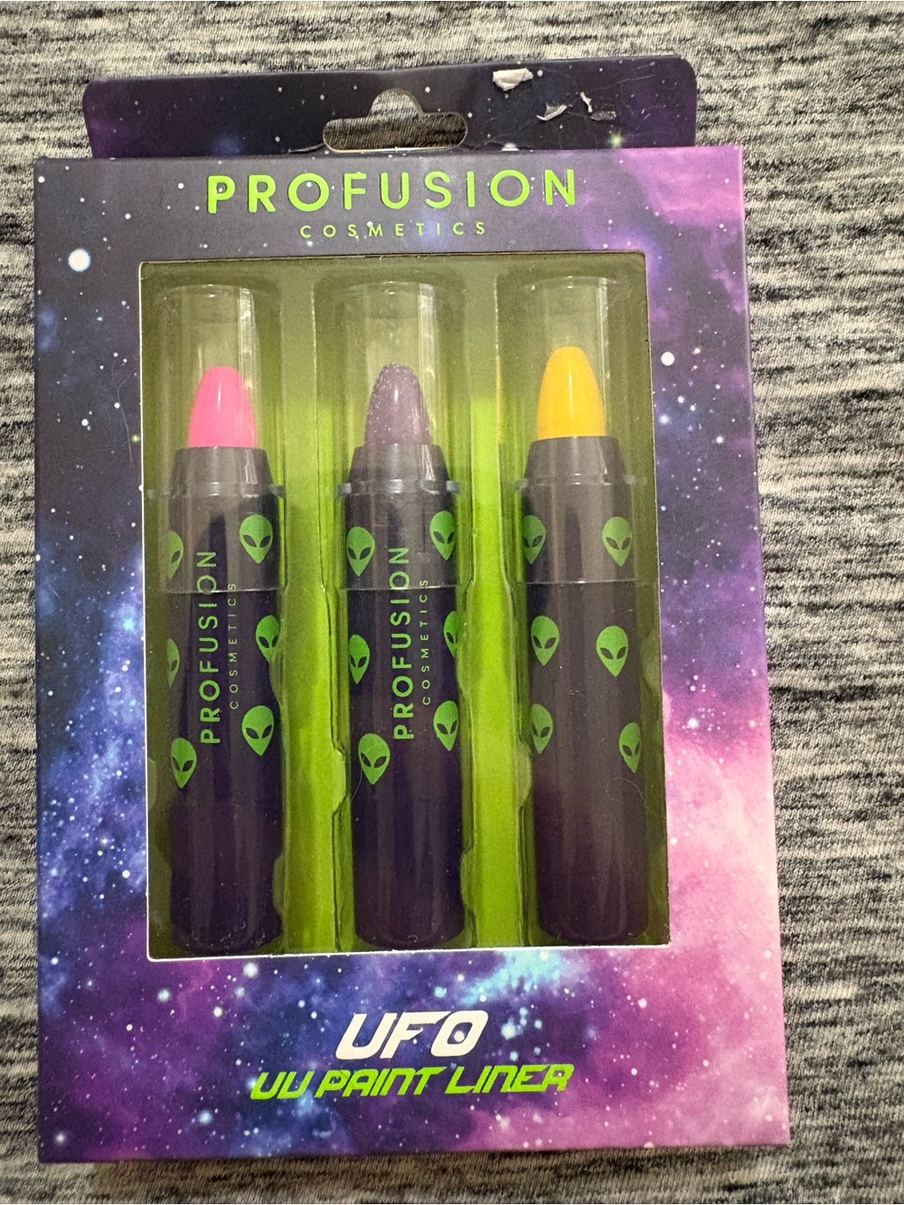 Profusion Cosmetics UFO UV Paint Liner Set - Pink, Purple, Yellow